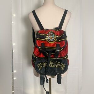 Harry Potter Hogwarts Striped Backpack Drawstring Satchel Bag Red Yellow Black